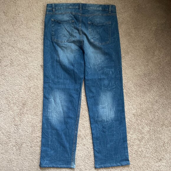 Roebuck & Co by Levi Jean Boys 20H Blue Denim Husky Striaght Leg Relaxed Stretch - Picture 6 of 6